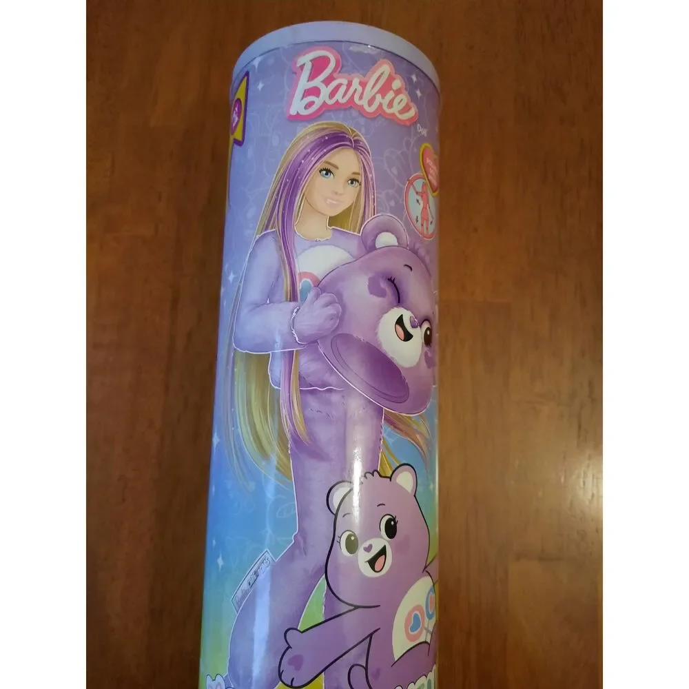 NEW Barbie Doll Cutie Reveal Care Bear Posable Sealed Cheer Bear
